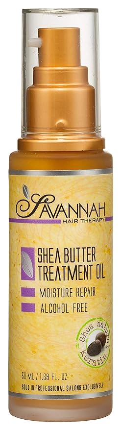 Hair Oil with Shea Butter for Frizzy, Dry & Damaged Hair, Hydrating Keratin Treatment Oil, 1.69oz/50ml