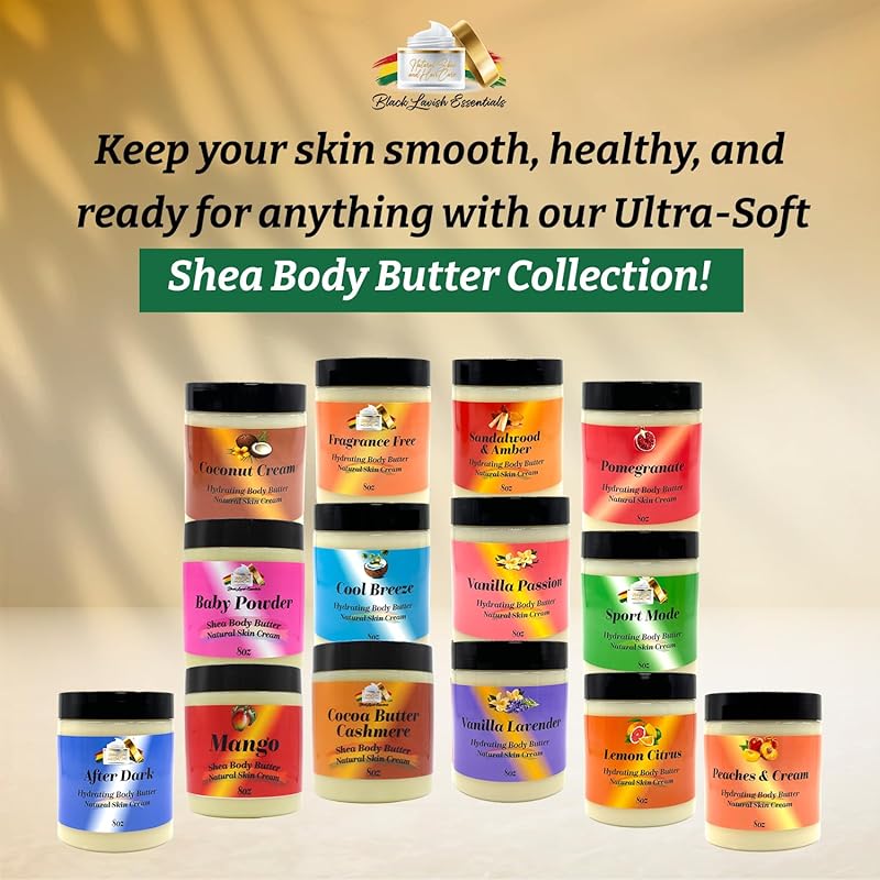 Ultra-Soft Shea Body Butter, Dry Skin Cream for Radiant Moisturized Skin, Natural Hydrating Body Lotion with Aloe Vera, Argan Oil, Rosehip Oil, (Sport Mode, 8oz)