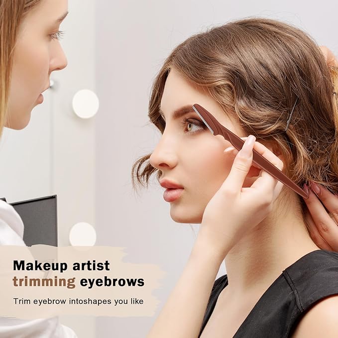 D Dermaplane Razor for Women Face - 18PCS Face Razors for Women - Eyebrow Razor with Precision Cover - Dermaplaning Tool for Face - Face Shaver for Women - Facial Hair Removal for Women - Neutral