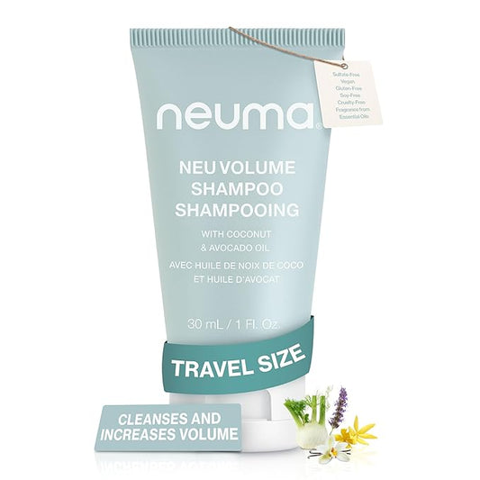 NEUMA Neu Volume Shampoo 1 Fl. Oz. Fennel, Ylang Ylang, Patchouli, and Vanilla Scent, Travel Size Sulfate Free Shampoo