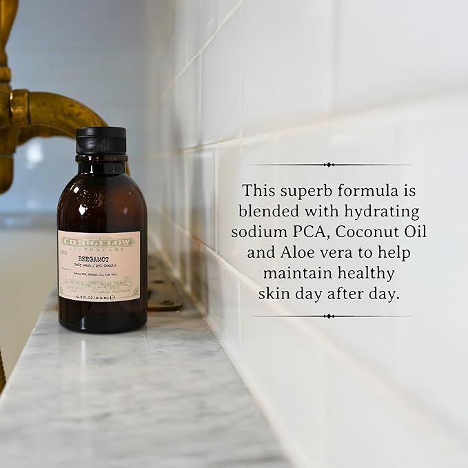 C.O. Bigelow Bergamot Body Wash, Iconic Collection Moisturizing Body Wash with Coconut Oil & Aloe Vera, 10.5 Fl Oz