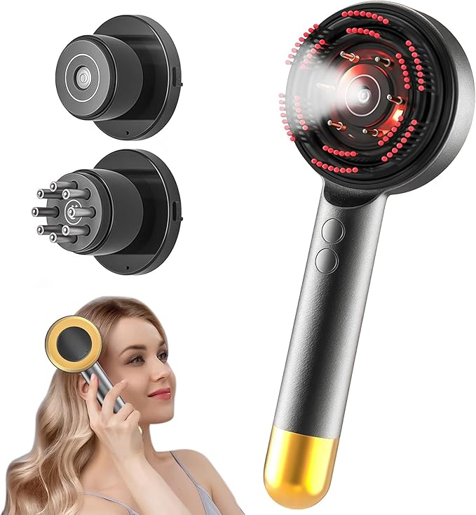 3 in 1 Electric Scalp Massager and Hair Oil Applicator, Hair Massager Scalp Applicator Brush for Hair Growth, Advanced Scalp Care Brush for Hair Oiling