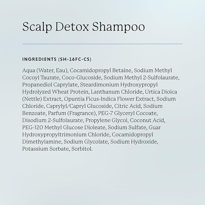 Scalp Detox Shampoo, Clarifying Treatment with Nettle and Prickly Pear Extract, 10 fl oz
