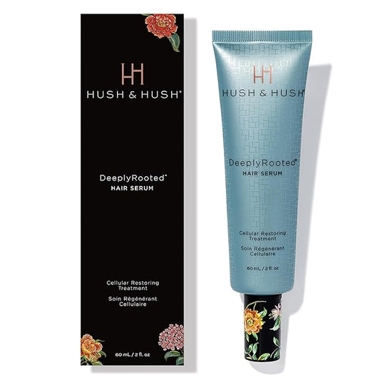 Hush & Hush DeeplyRooted Hair Serum - Cellular Restoring Treatment For Thin, Aging Hair - Plant Based Hair Care Products For Women & Men (60 mL / 2 fl. oz)