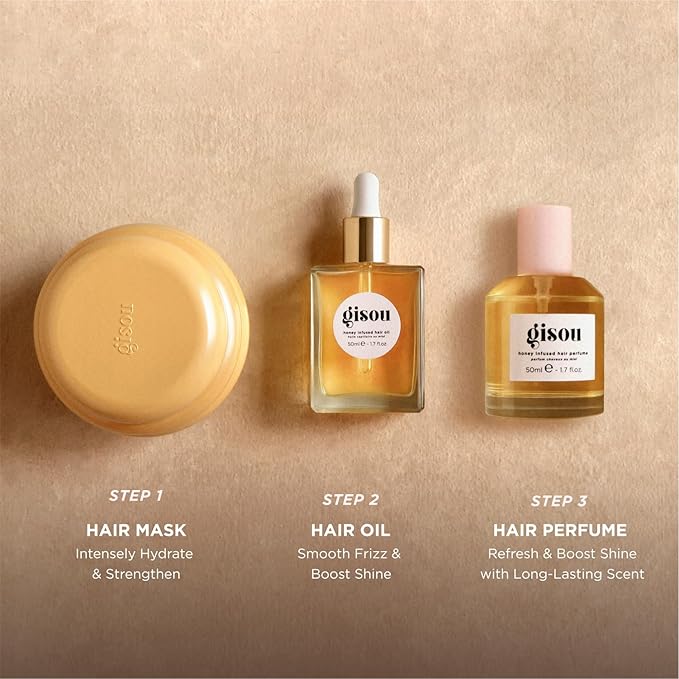 Gisou Honey Gloss Ceramide Therapy Hair Mask, Deep Hydration & Repair, Mirsalehi Honey, Ceramides & Hyaluronic Acid, 4x Stronger Hair & +85% Shine, Suitable for All Hair Type (75ml)