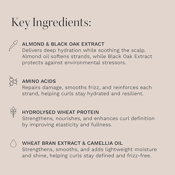 HAIR BURST Wavy & Curly Hair Conditioner - Sulfate, SLS, Paraben Free, CGM Approved - Nourishing Amino Acids, Almond Extract & Cherry Oil - Curl Enhancing, Frizz Control & Moisturising