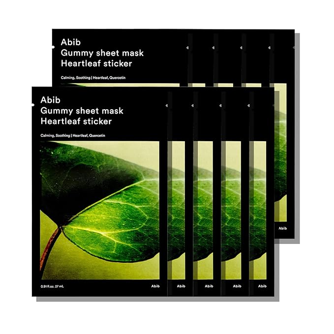 Abib Gummy Sheet Mask 10 Sheets Heartleaf (Soothing)