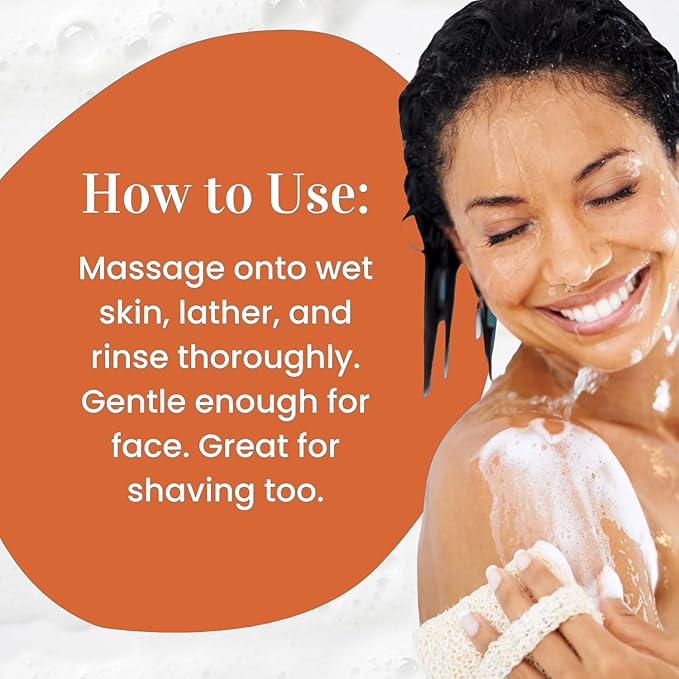 Saavy Naturals Sweet Orange Body Wash, Moisturizing Shower Gel for Men & Women, Vegan Formula with Coconut Oil, Shea Butter, and Aloe Vera - 8.5 Fl Oz, 2 Pack Made in the USA