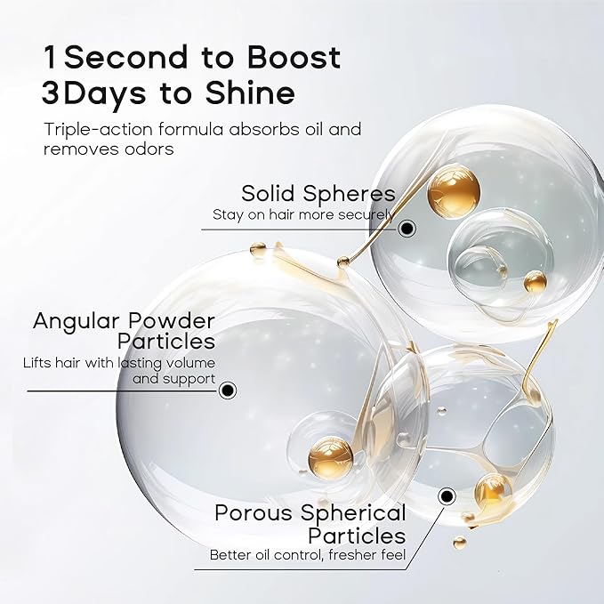 Dry Shampoo for Women, Dry Scalp Shampoo Spray for Dark Hair Leaves No White Residue, Absorb Oils, Volumizing & Refresh Hair for 72 Hours, 5.07 Fl Oz (Pack of 3)