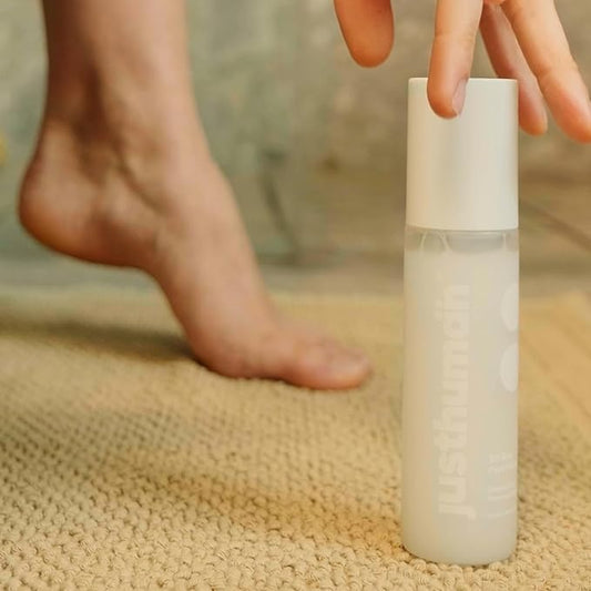 Justhuman 30 sec foot facial | Instant Foot Peeling Spray to Remove Dead Skin| Instant Exfoliation,Soothing Hydration |Pedicure Dead Skin Exfoliator|Spa-like foot treatment|Non-Toxic,Clean Ingredients