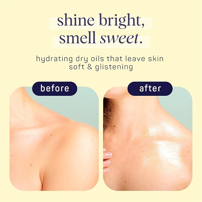 SpaLife Beauty Sparkle & Glow Body Oil Bundle – Dry Oil Duo with Subtle & Noticeable Shimmer – Mango & Freesia Scents –Hydrating, Lightweight Moisture