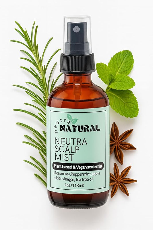 Natural Anti-Dandruff Scalp Tonic-Peppermint oil-Apple cider Vinegar- Mist for Itchy & Dry Scalp - Rosemary Water Hair Growth with Cloves, Scalp Spray to reduce Dandruff, Psoriasis,Neutral Natural