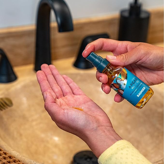 Badger Argan Hair Oil, 2.0 Ounce