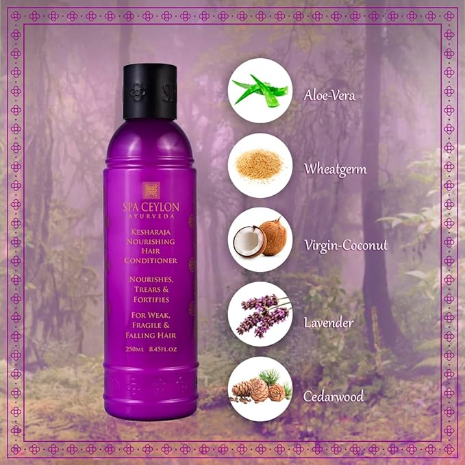 SPA CEYLON Kesharaja Nourishing Hair Conditioner | Nourishes Trears and Fortifies | Refreshing Hair and Scalp Treatment | Ideal for Weak Fragile and Falling Hair