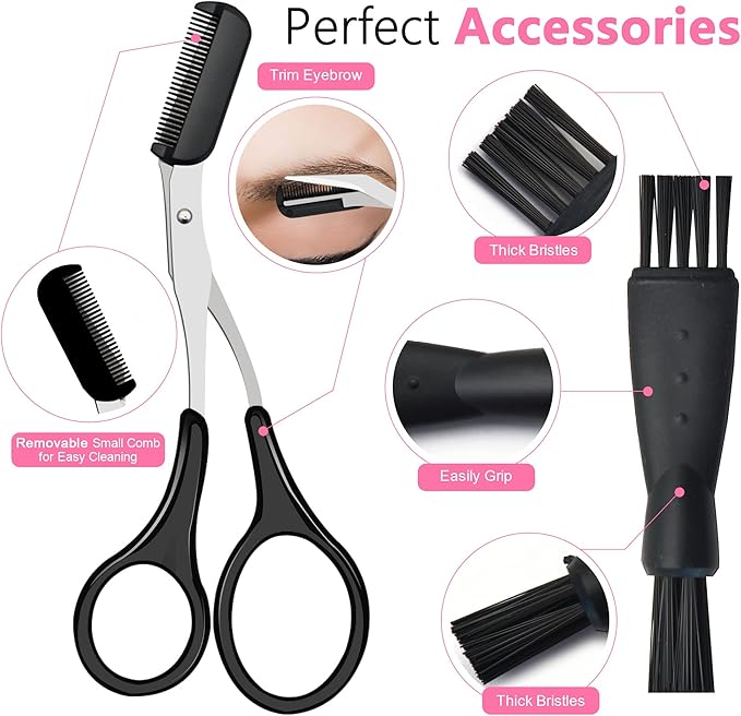 Eyebrow Razor Pack, Multipurpose Dermaplaning Face Razors for Women Facial Hair Removal/Exfoliating/Eyebrow Face Shavers/Peachfuzz, Bulk Straight Eyebrow Trimmers for Women