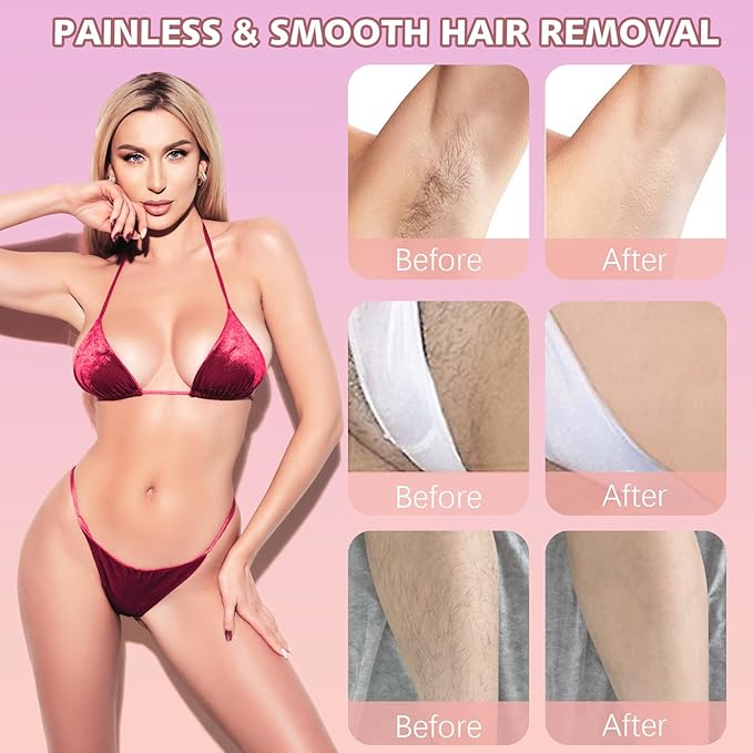 Bikini Trimmer for Women, 2 in 1 Dual-Head Electric Shaver for Women Pubic Hair, Waterproof Wet/Dry Use Body Hair Trimmer and Face Razors, Rechargeable Hair Removal for Bikini Legs Face Underarm Arm