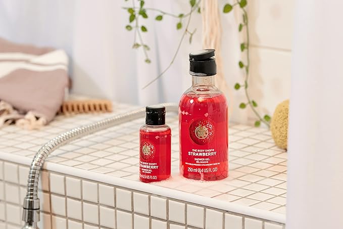 The Body Shop Strawberry Shower Gel, Paraben-Free Body Wash, 8.4 Fl. Oz.