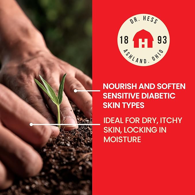 Dr Hess Skin Moisturizer For Diabetic Prone Skin, Nourishing, Moisturizing Body Lotion with Lanolin, Beeswax, Jojoba Oil & Olive Oil, Skin Moisturizer for Dry, Itchy, Rough & Bumpy Skin, 4oz - 2 Pack