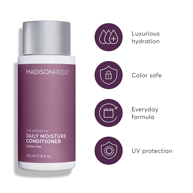 Madison Reed Daily Moisture Conditioner, For Everyday Hydration Of All Hair Types, Sulfate-Free, Protects Color From Fading - 8 Fl Oz (235 Ml)