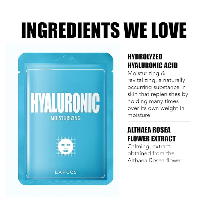 Lapcos hyaluronic acid sheet mask,