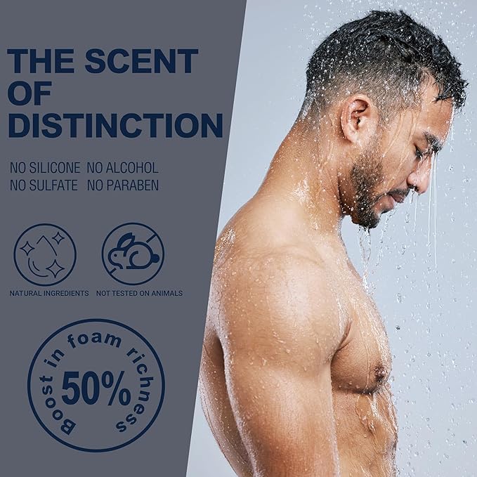 Gift Set for Men - Mens Bath Set and Body Wash Set with Leather Scent Shower Gel, Body Lotion, Shampoo, Mens Shower Gift Sets, Father Day Gifts for Men