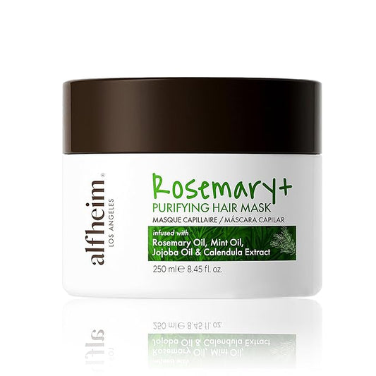 ALFHEIM Rosemary+ Purifying Hair Mask | Deep Moisturizing & Scalp Balancing Treatment | Infused with Rosemary, Peppermint Oil & Jojoba Oil | For Oily Hair, Dandruff & Weakened Strands | 8.45 oz