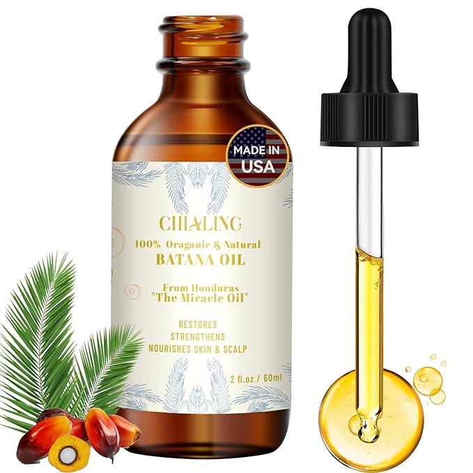 Batana Oil for Hair Growth -100% Pure & Natural Cold Pressed Hair Oil - Made In USA - for Hydrating & Repairing Dry, Stimulates Hair Growth, Moisturizes Hair & Scalp, Prevents Split Ends - 2 FL OZ