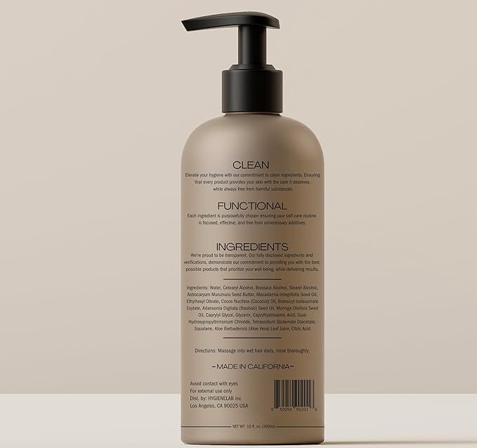 Men's Hair Care Duo– EWG Verified Shampoo (10 fl oz) & Conditioner (10 fl oz) – Fragrance-Free, Paraben-Free Duo for All Hair Types – Gentle Cleanse & Hydration with Premium Formula