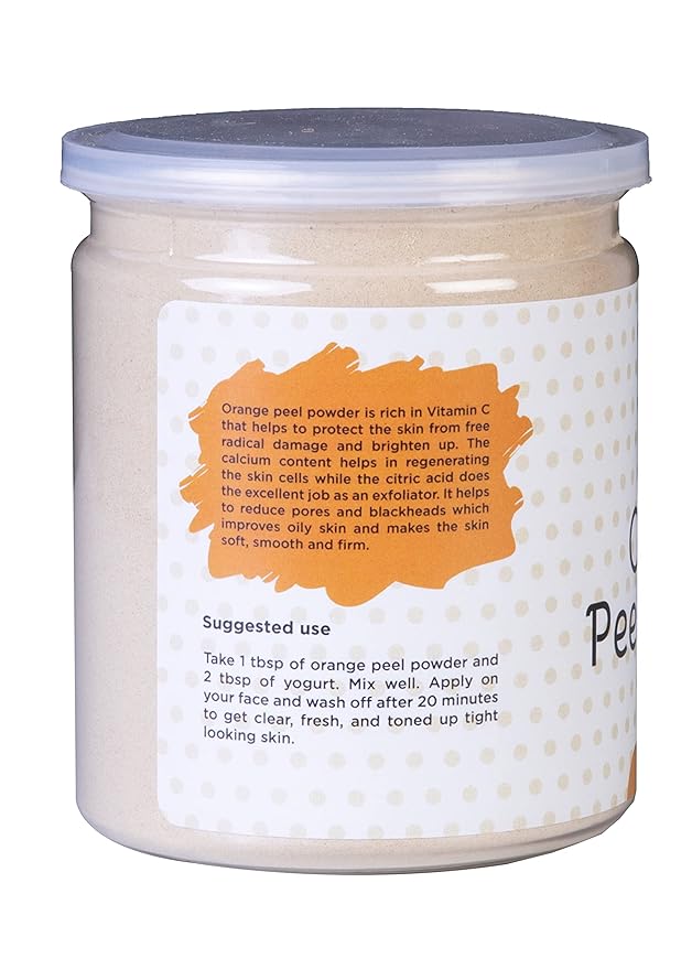 Orange Peel Powder 8 oz (227 grams) | 100% Natural Care For Acne, Tan & Blackheads | Effective DIY Face Mask Ingredient | Rich in Vitamin C | Helps Get a Glowing Skin | by Yogi's Gift®