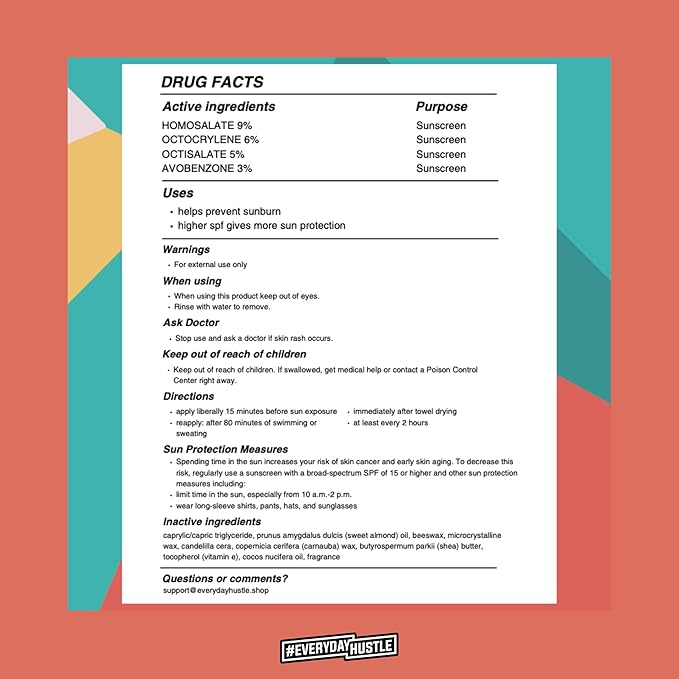 #EverydayHustle Sunscreen Stick For Men, Broad Spectrum SPF 50 Protection for Face and Body, No-Mess Application, 75g