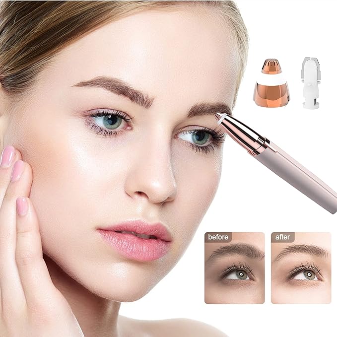 Eyebrow Hair Remover Replacement Heads for Finishing Touch Flawless Facial Hair Remover,Painless Replacement Blades for Flawless Brows Hair Removal,with Cleaning Brush,As Seen On Tv(4 Count).