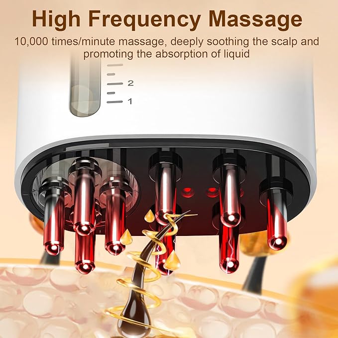 2 in 1 Electric Scalp Massager and Hair Oil Applicator, Hair Massager Scalp Applicator Brush for Hair Growth, Advanced Scalp Care Brush for Hair Oiling