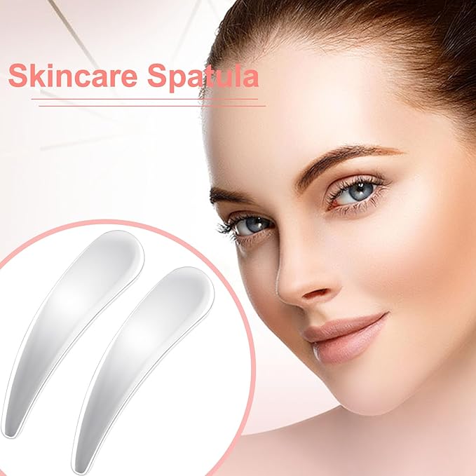 3pcs Mini Metal Makeup Spatula, Reusable Cosmetic Cream