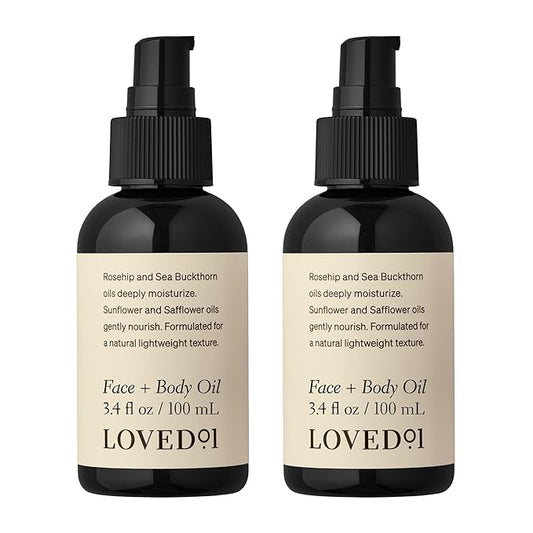 Face & Body Oil, John Legend Skincare, Daily Hydration, Lightweight & Non-Greasy Formula with Vitamin E & A, Serum for Scars & Stretchmarks, 2-Pack (3.4 oz each)