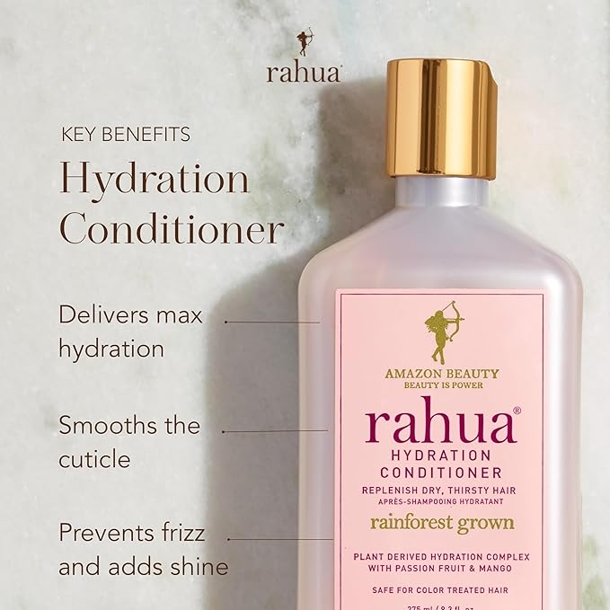 Rahua Hydration Hydrating Hair Conditioner, 9.3 Fl Oz, Moisturizing Conditioner with Naturally Infused, Plant Powered Ingredients, Mango & Passion Fruit, Hair Care for Dry Hair, Frizz & Scalp Care
