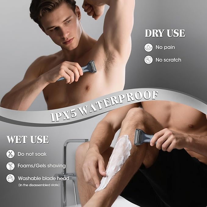 Manscape Ball Trimmer for Men,Body& Pubic Hair Trimmer and Groin Hair Shaver for Women & Men Pubic Hair, Private Area, Legs, Eyebrow,Face, Nose, Eyebrow, Body Hair Removal IPX5 Waterproof LED Display