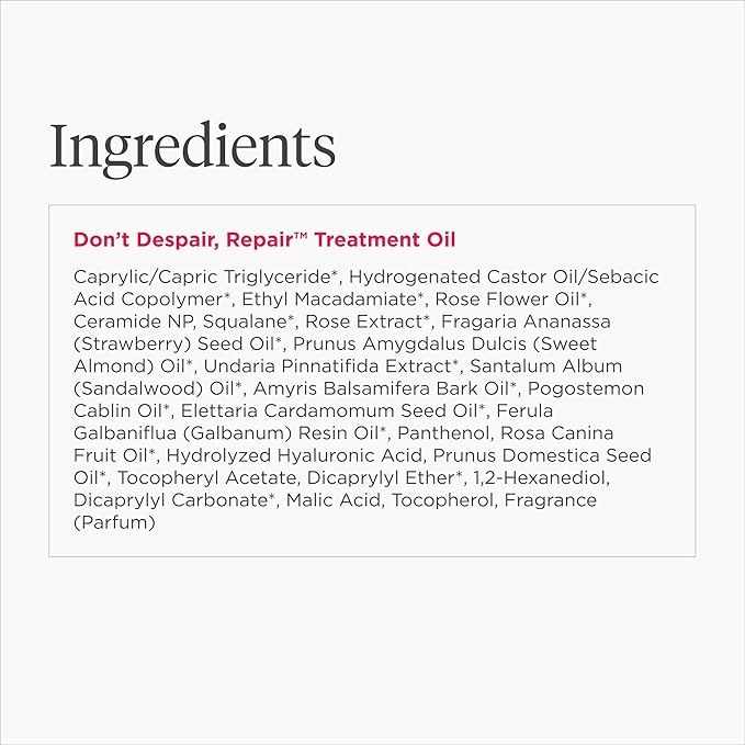 Briogeo Don't Despair, Repair! Strengthening Treatment Oil, Hair Oil Treatment for Dry, Damaged Hair, Helps Seal Split Ends, Enhances Shine, Hydrates, Nourishes, Vegan, Cruelty-Free, 1 fl oz