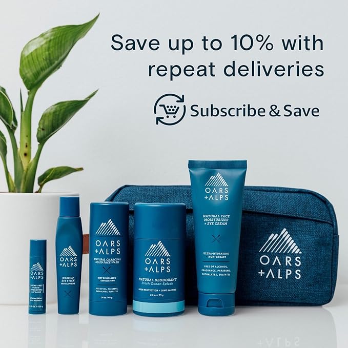 Oars + Alps Men's Sulfate Free Hair Shampoo and Conditioner Set, Infused with Witch Hazel & Tea Tree Oil, Clarifying & Refreshing, Alpine Tea Tree Scent, 2 Pack, 12 Fl Oz Each