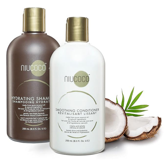 | All-Natural Coconut Oil Shampoo and Conditioner | 100% Non-Toxic | Bundle Pack (250ml)