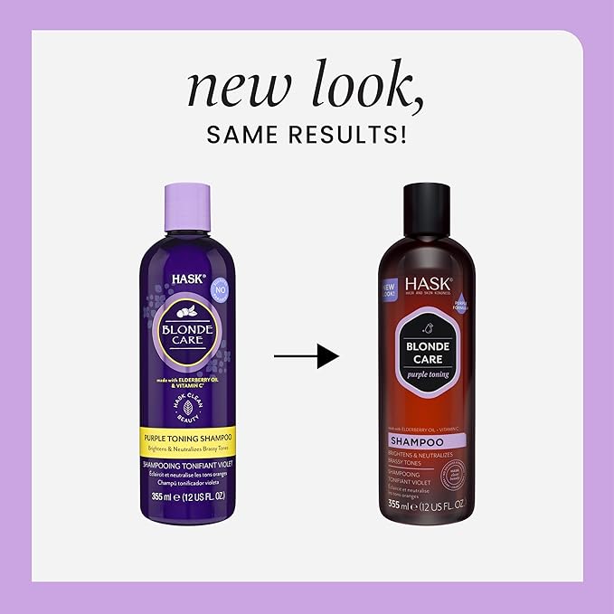 HASK BLONDE CARE 1 Shampoo + 1 Conditioner Set for Blonde Hair, Vegan, Color Safe, Gluten-Free, Sulfate-Free