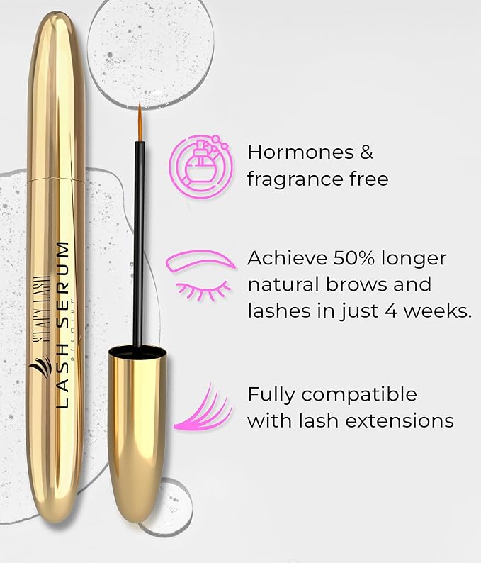 STACY LASH Lash Shampoo 50ml+ Eyelash Growth Serum Cleaning Kit of Eye Makeup Remover (Cleanser) + Brush & Eyelash Serum for Eyelash Growth and Thickness