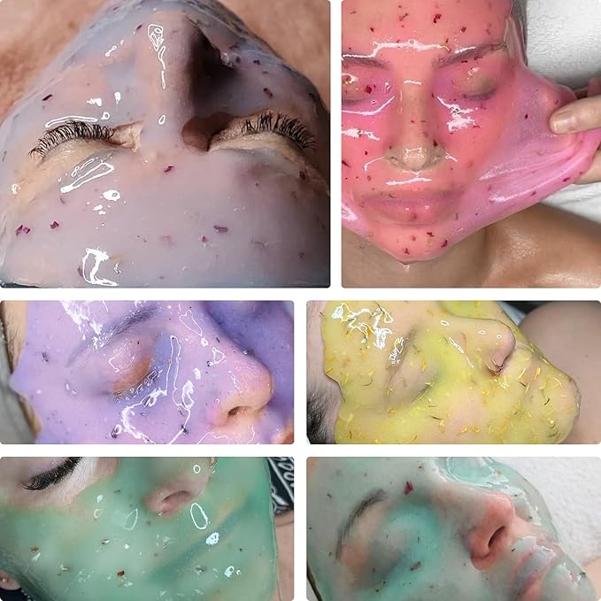 Jelly Masks For Facials Professional, Peel Off Jelly Face Mask Skincare, Jelly Mask Powder for Facials Mask Mixing Bowl Set, Hydrojelly Mask Kit for Hydrating, Nourishing Soothing