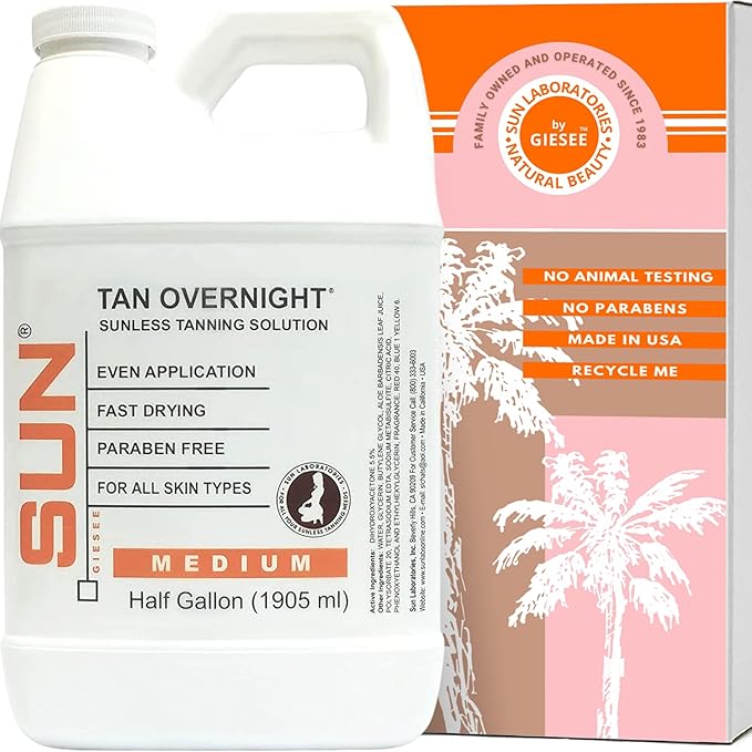 Sun Labs Spray Tan Micro Mist for a Golden Glow - Medium - 1 1/2 Gallon Bottle