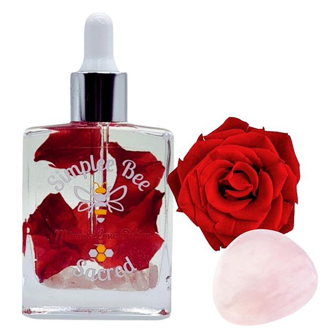 Nourishing After Shower Oil for Self Care & Radiant Skin | Face, Body & Hair Oil | Body Oil Blend For Sensitive Skin & Anti- Aging | Travel-Size | Rose, Sandalwood & Geranium Scent