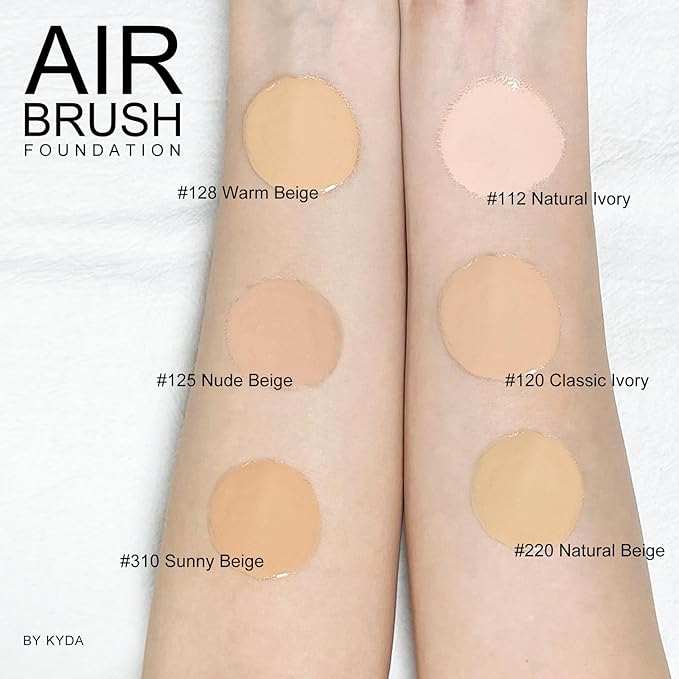 KYDA AirBrush Foundation Spray, Silky Foundation Mist Makeup, Natural Beige