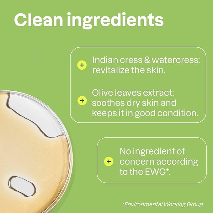 ATTITUDE Body Wash, EWG Verified Shower Gel, Dermatologically Tested, Plant and Mineral-Based, Vegan Personal Care Products, Olive Leaves, 16 Fl Oz