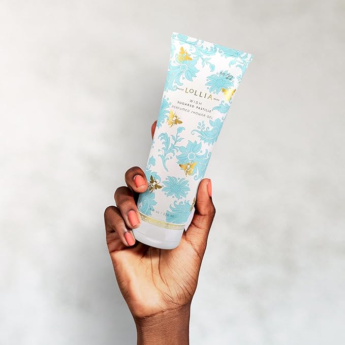 LOLLIA Wish Shower Gel, 8 fl. oz. – Sugared Pastille – Scented Shower Gel, Shea Butter Body Wash, Bath Wash for Women, Moisturizing