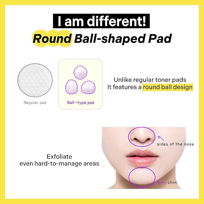 ALIVELAB Cotton Candy Salicylic Acid PadBall – Exfoliating Toner Pads with Salicylic Acid for Acne, Blackheads & Pore Care – Oil Control & Gentle Peeling (1.7 fl.oz)