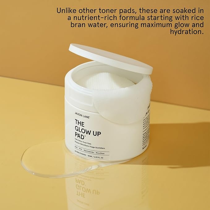 Rice Toner Pads Korean Skin Care Daily Exfoliating Pads for Face: THE GLOW UP Centella AHA PHA Niacinamide Brightening Toner for Mens Skincare, Facial Cleansing, Acne Pores, Dark Spots & Skin Radiance
