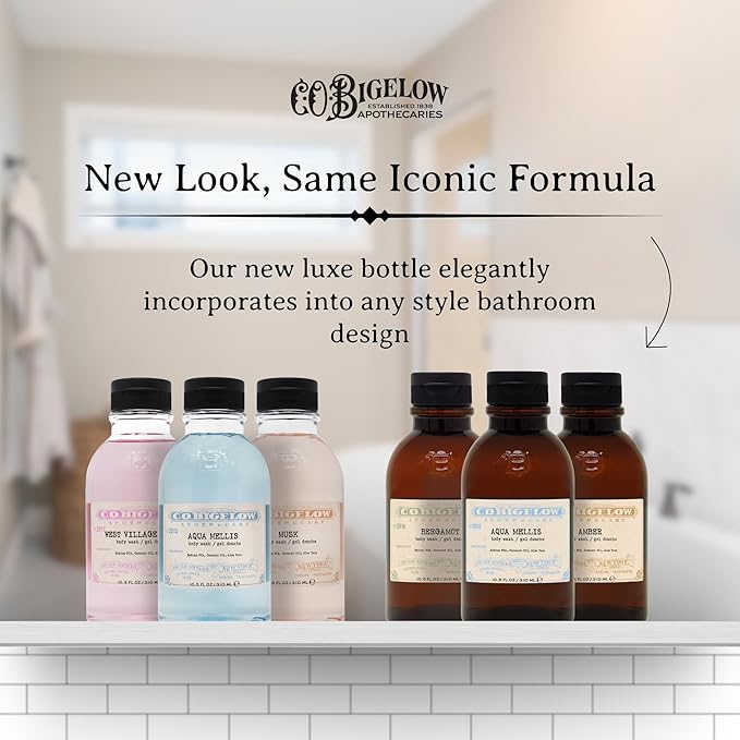 C.O. Bigelow Bergamot Body Wash, Iconic Collection Moisturizing Body Wash with Coconut Oil & Aloe Vera, 10.5 Fl Oz